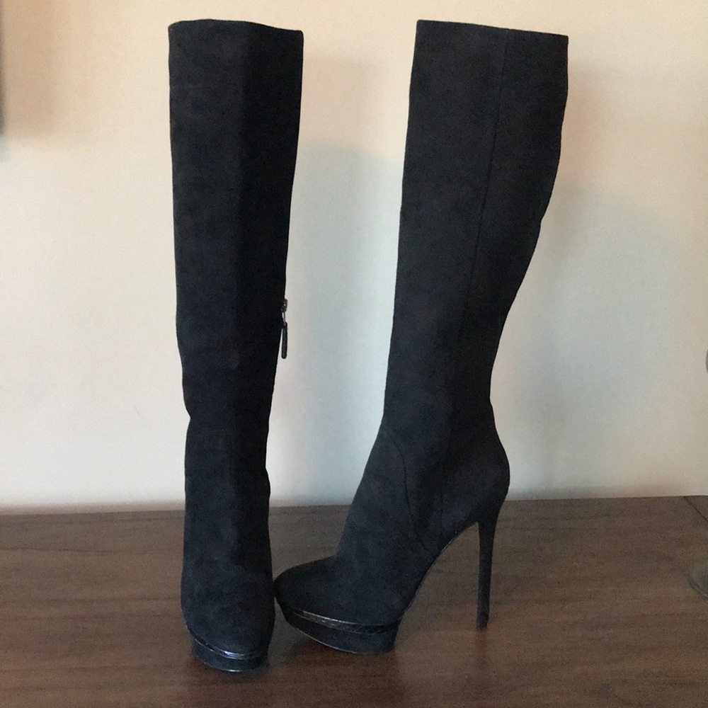 Brian Atwood Bffaviera Suede Platform Boots